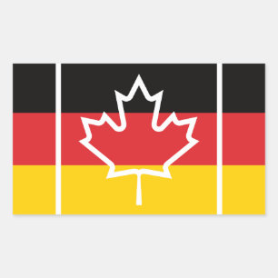 Deutschland Kanada Kanadische Flagge Rechteckiger Aufkleber