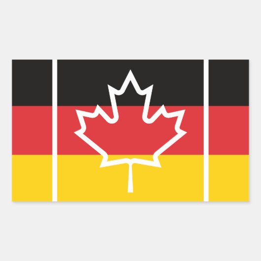Deutschland Kanada Kanadische Flagge Rechteckiger Aufkleber (Vorderseite)