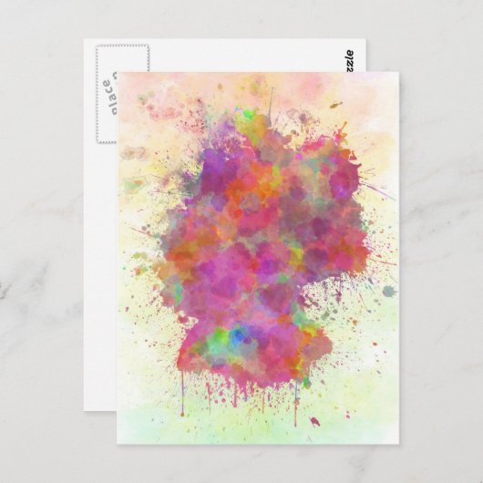 Deutschland Karte Aquarellsteine (Vorne/Hinten)