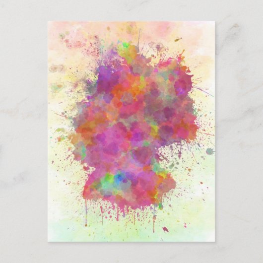 Deutschland Karte Aquarellsteine (Vorderseite)