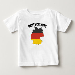 Deutschland Karte - Deutsche Flagge - Deutschland Baby T-shirt