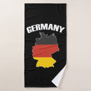 Deutschland Karte - Deutsche Flagge - Deutschland Badehandtuch