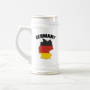 Deutschland Karte - Deutsche Flagge - Deutschland Bierglas
