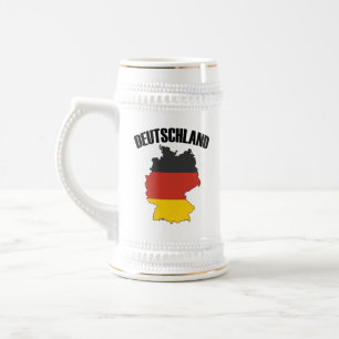 Deutschland Karte - Deutsche Flagge - Deutschland  Bierglas