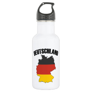 Deutschland Karte - Deutsche Flagge - Deutschland  Edelstahlflasche