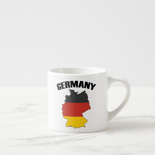 Deutschland Karte - Deutsche Flagge - Deutschland  Espressotasse (Rechts)