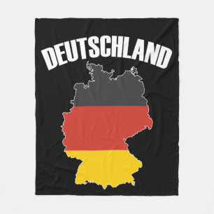 Deutschland Karte - Deutsche Flagge - Deutschland  Fleecedecke