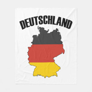 Deutschland Karte - Deutsche Flagge - Deutschland  Fleecedecke