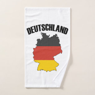 Deutschland Karte - Deutsche Flagge - Deutschland Handtuch