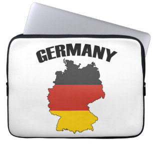 Deutschland Karte - Deutsche Flagge - Deutschland  Laptopschutzhülle