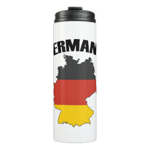 Deutschland Karte - Deutsche Flagge - Deutschland Thermosbecher