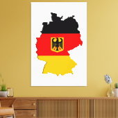 Deutschland-Karte Leinwanddruck (Insitu (Wohnzimmer))