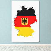 Deutschland-Karte Leinwanddruck (Insitu (Holzboden))