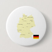 Deutschland Karte mit Staaten und Hauptstädte Button (Vorderseite)