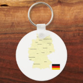 Deutschland Karte mit Staaten und Hauptstädte Schlüsselanhänger (Vorderseite)