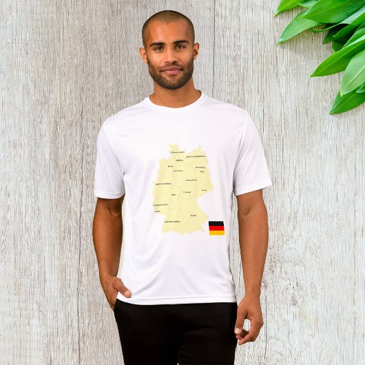 Deutschland Karte mit Staaten und Hauptstädte T-Shirt