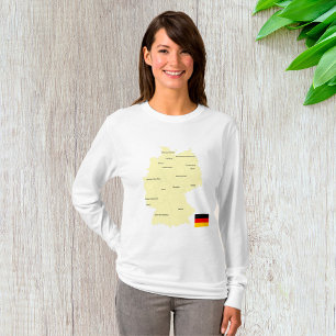 Deutschland Karte mit Staaten und Hauptstädte T-Shirt