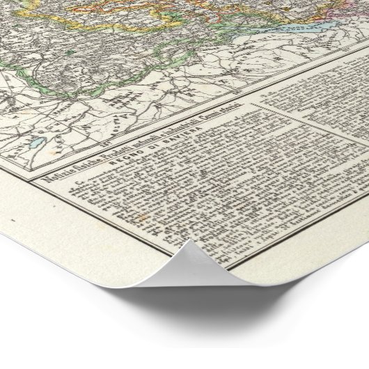 Deutschland Karte Poster (Ecke)