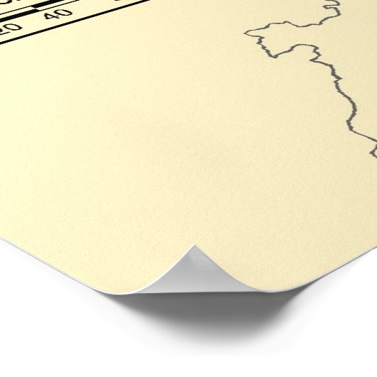 Deutschland-Karte Poster (Ecke)