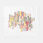 Deutschland Karte Silhouette Städte Flaggen Berlin Fleecedecke (Vorderseite (Horizontal))