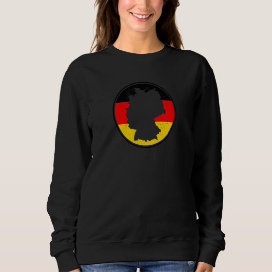 Deutschland Karte Vintage deutsche Flagge Sweatshirt (Vorderseite)
