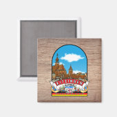 Deutschland Kitzingen Vintage souvenir  Magnet (Vorderseite/Rückseite)