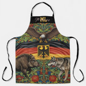 Deutschland Koch Schürze, Monogramm, Adler, Bär, W Schürze (Vorderseite)