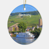 Deutschland: Kreuzfahrtschiff, Rudesheim Keramik Ornament (Links)