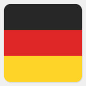 Deutschland - Landesflagge Quadratischer Aufkleber (Vorderseite)