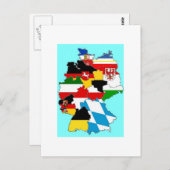 Deutschland - Landesflaggen - Karte (Vorne/Hinten)