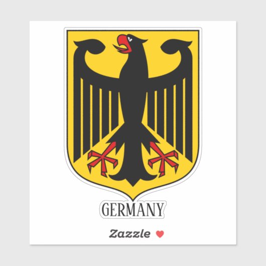 Deutschland Landeswappen Patriotisch Aufkleber (Blatt)