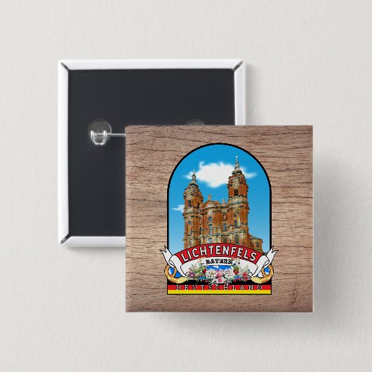 Deutschland Lichtenfels Vintage souvenir Button (Vorne & Hinten)