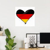 Deutschland Liebe Herz - Mein großes deutsches Her Poster (Heimbüro)