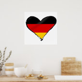 Deutschland Liebe Herz - Mein großes deutsches Her Poster (Küche)