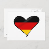 Deutschland Liebe Herz - Mein großes deutsches Her Postkarte (Vorne/Hinten)