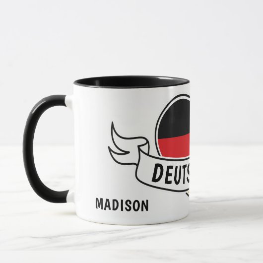 Deutschland Liebe individuelle Name Tasse (Links)
