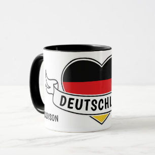 Deutschland Liebe individuelle Name Tasse
