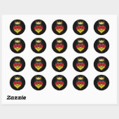 Deutschland Lion King Flag Runder Aufkleber (Blatt)