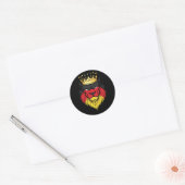 Deutschland Lion King Flag Runder Aufkleber (Umschlag)