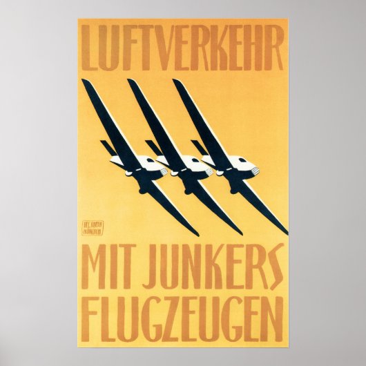 DEUTSCHLAND - Lufttransportjunker Vintag Poster (Vorne)