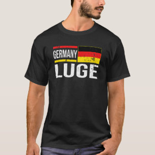 Deutschland Luge Flag Schlitten Racing Extreme Win T-Shirt
