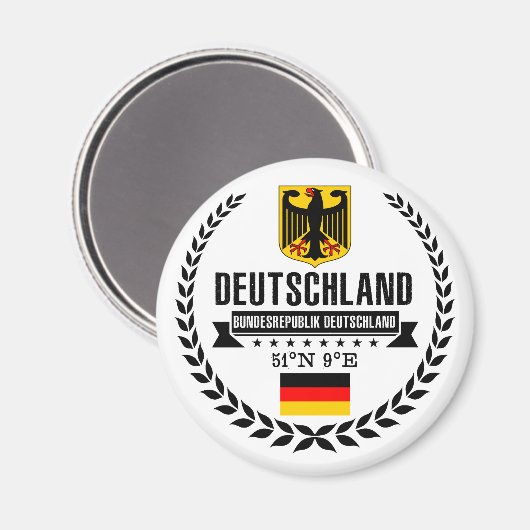 Deutschland Magnet (Vorderseite/Rückseite)