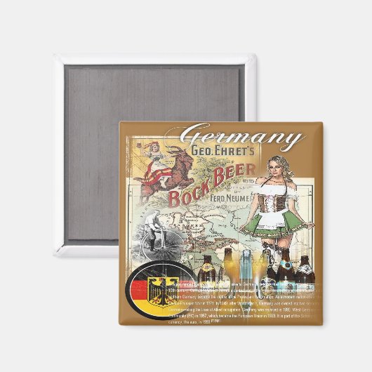 Deutschland Magnet (Vorderseite/Rückseite)