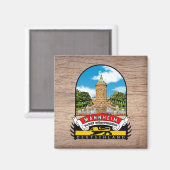 Deutschland Mannheim Vintage souvenir Magnet (Vorderseite/Rückseite)