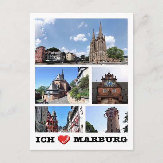 Deutschland - Marburg - I Liebe - Postkarte (Vorderseite)