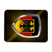 Deutschland Metallisches Emblem Magnet (Horizontal)