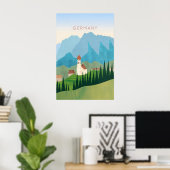 Deutschland Minimal Reiseplakat Poster (Heimbüro)