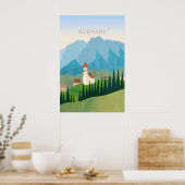 Deutschland Minimal Reiseplakat Poster (Küche)