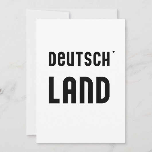Deutschland - minimalistic typography card karte (Vorderseite)