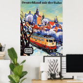 Deutschland mit der Bahn Plakat (Heimbüro)